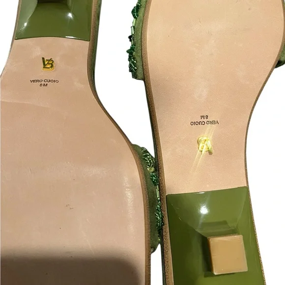 Veronica Beard Green Embellished Sandals - Picture 5 of 8